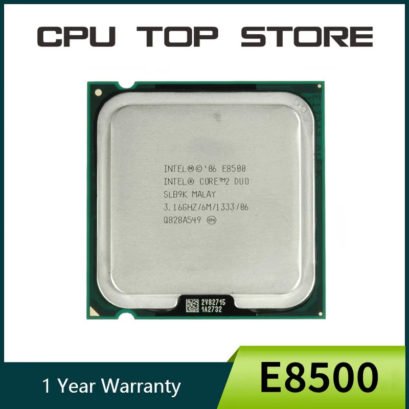 Processeur Cpu Intel Core 2 Duo E8500 Slb9K S.775 3.167GHz