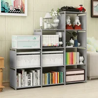 Bookshelf Simple Book Storage Rack Bookcase Debris Shelf Multi-layer Closet Organizer Living Room Easy Assembly Bookcase Storage 1