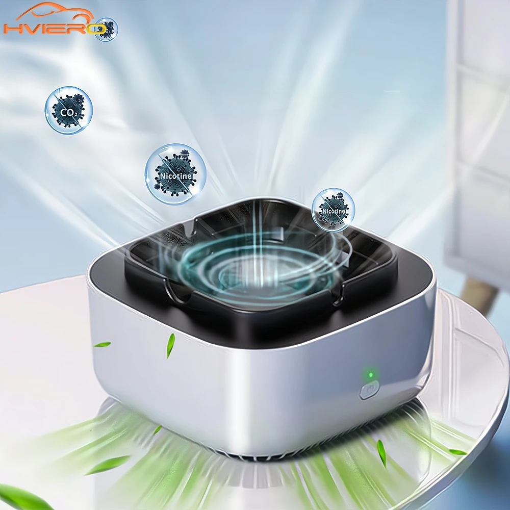 Ashtray Air Purifier Negative Ion creative Household Square Purifying Filter for Remove Odor Smoke Aromatherapy Smokeles Reduce