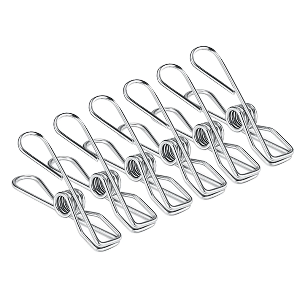 Description Picture 6 of item10/20/40Pcs Stainless Steel Clips Clothes Pegs Household Clothespin Clips Washing Hang Pins Metal Wire Clamp Home Storage Tool