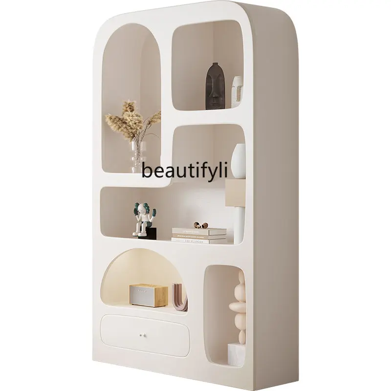 

yj Nordic Cream Style Entrance Cabinet Home Modern Minimalist Cave Storage Cabinet Display Cabinet