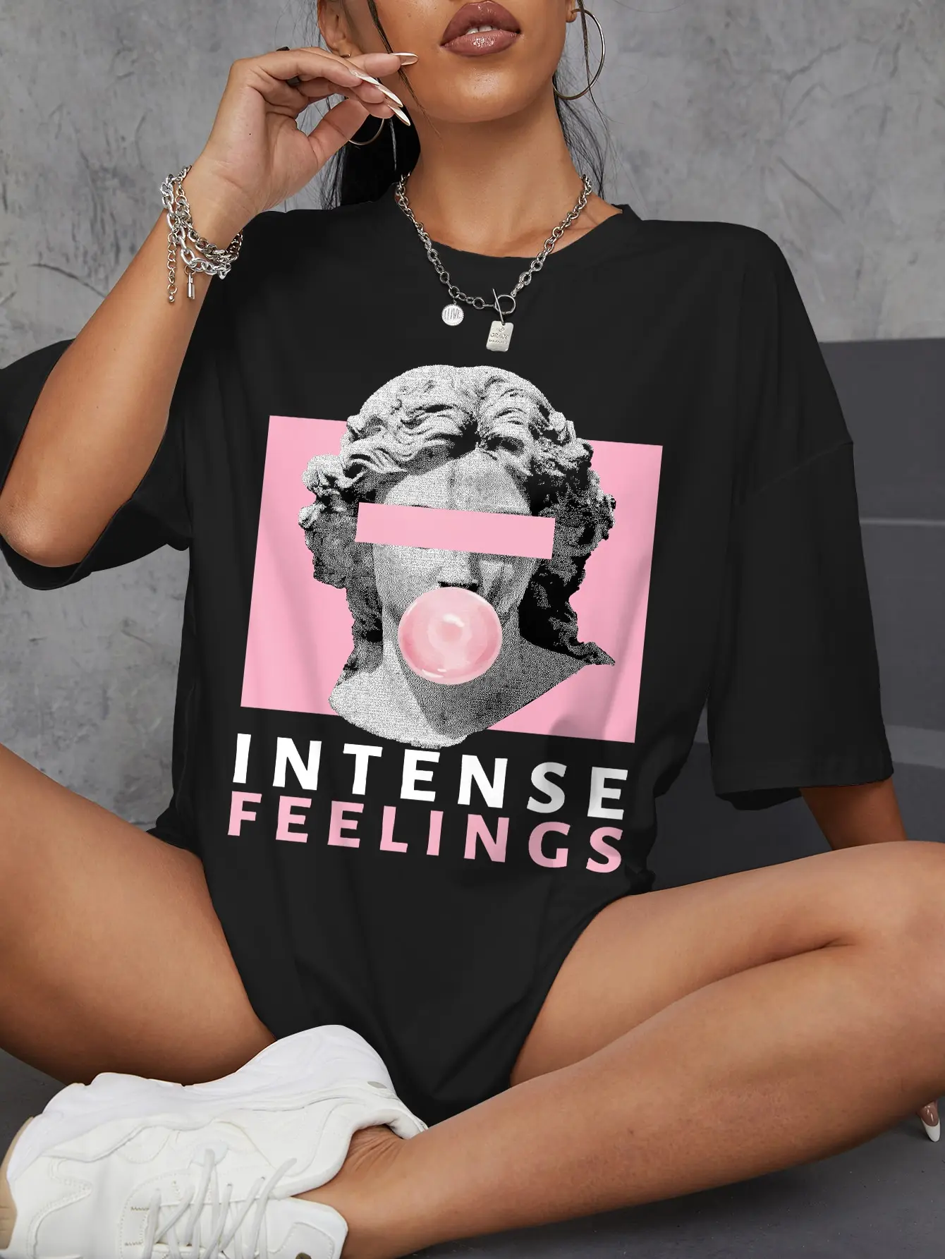 Short Ample En Coton Pour Femmes - Décontracté, Pur Coton Double Fil, Motif Imprimé, Tailles S à XL
