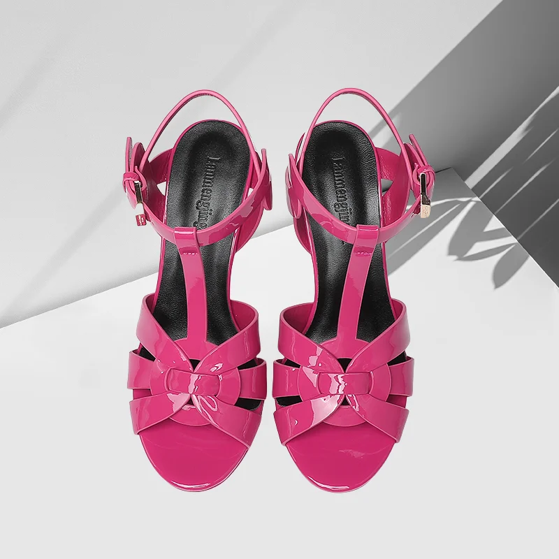 10cm High Heel women sandals women high heels wedge sandals Sexy Fashion Fish Mouth Waterproof Platform Spring/Summer Fine Heel Sandals Steel Pole Dance Striptease