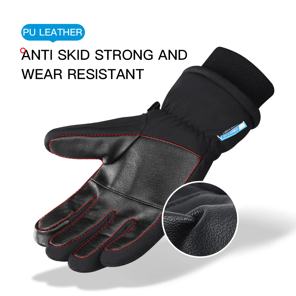 Ski Gloves Snowboard Gloves Ultralight Waterproof Winter Sonw Warm Fleece Motorcycle Snowmobile Riding Gloves 5