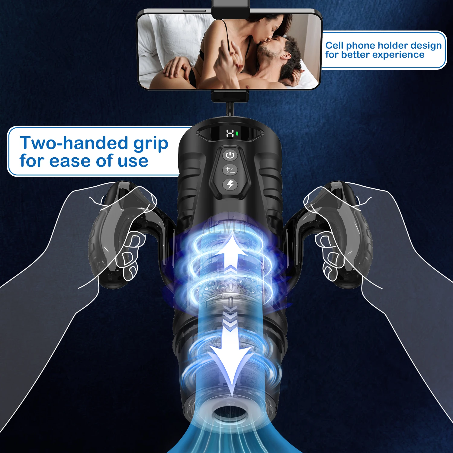Male Masturbator Automatic Telescopic 7 Thrusting Rotating Modes Pocket Pussy Blowjob Sex Machine Penis Pump Piston