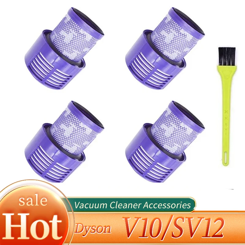 Washable Big Filter Unit For Dyson V10 Sv12 Cyclone Animal Absolute Total Clean Cordless Vacuum Cleaner, Replace Filter