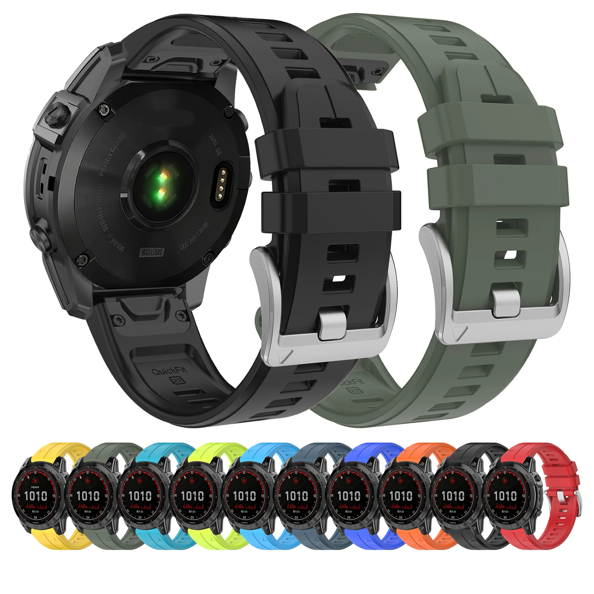 Premium QuickFit Silicone Watch Band - Durable Wrist Replacement Strap