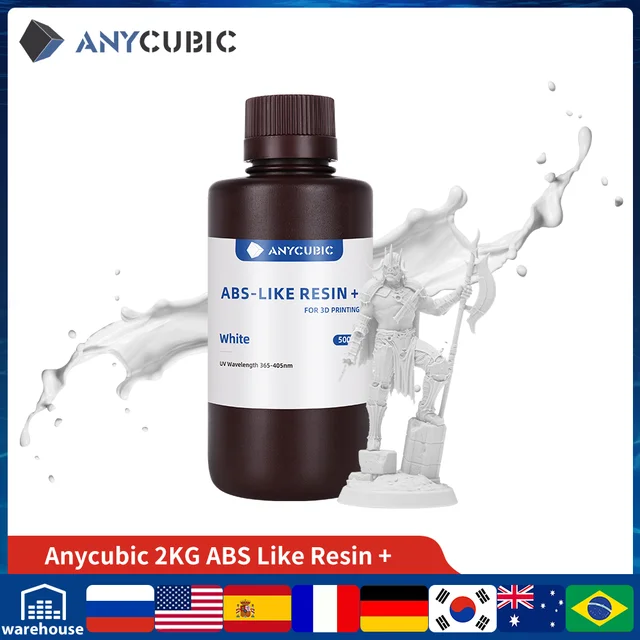 Anycubic ABS-Like + Resin Rine UV Durcissement, Résine
