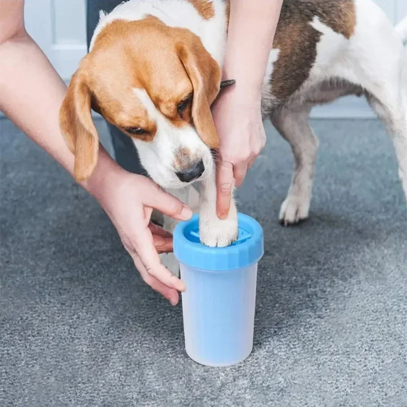 new 1pcs Dog foot wash artifact cat puppy foot cup wash paw cleaning free scrub automatic pet cup