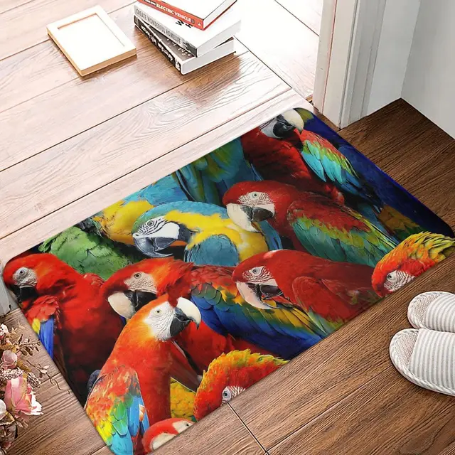 Állati Mém Fürdőszőnyeg Papagájok Ajtóágy Nappali Szőnyeg Bejárat Ajtó Otthon Dekoráció