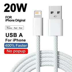 Enhanced Braided 20W Fast Charging USB Cable - Rapid Charge, Available in 1m & 2m Lengths - 1m (Grey)