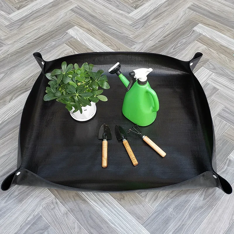 Planting Mat Gardening Mat Plant Repotting Mat Waterproof Flower Pots Transplanting Pad Potting Soil Control Foldable Succulent Potting Mat Gardening Tray