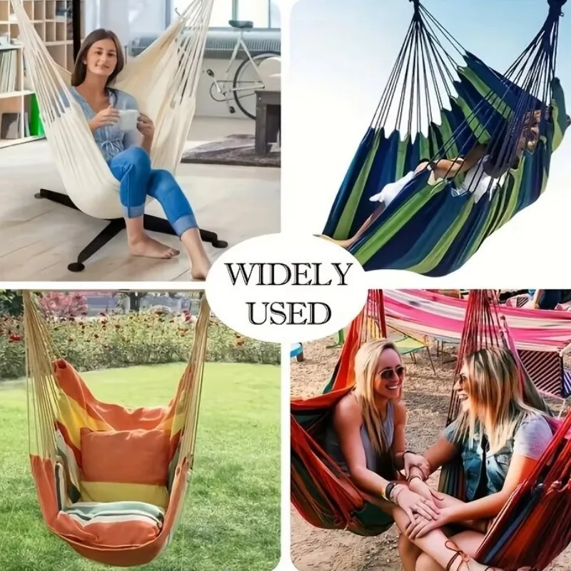 Hammock Chair Outdoor Camping Portable Swing Canvas Leisure Hanging Hammock for Travel Outdoor Furniture