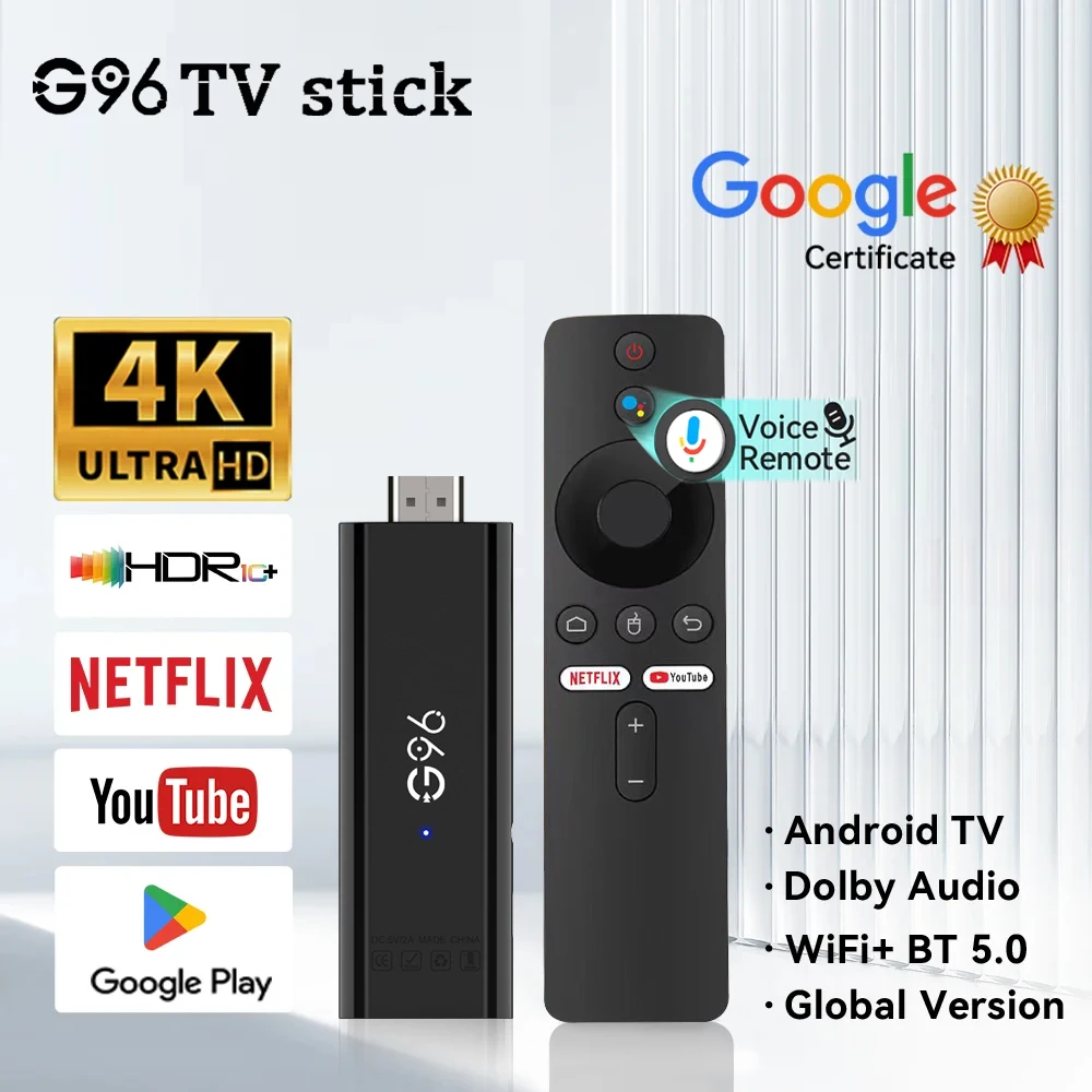 안드로이드 13.0 8K HDR10 + 스마트 TV 스틱 음성 비서, 넷플릭스 유튜브 휴대용 스트리밍 미디어, 아마존 파이어 TV, 2GB, 16GB