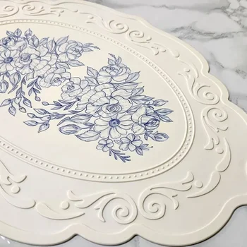 Retro Floral Silicone Placemat 1