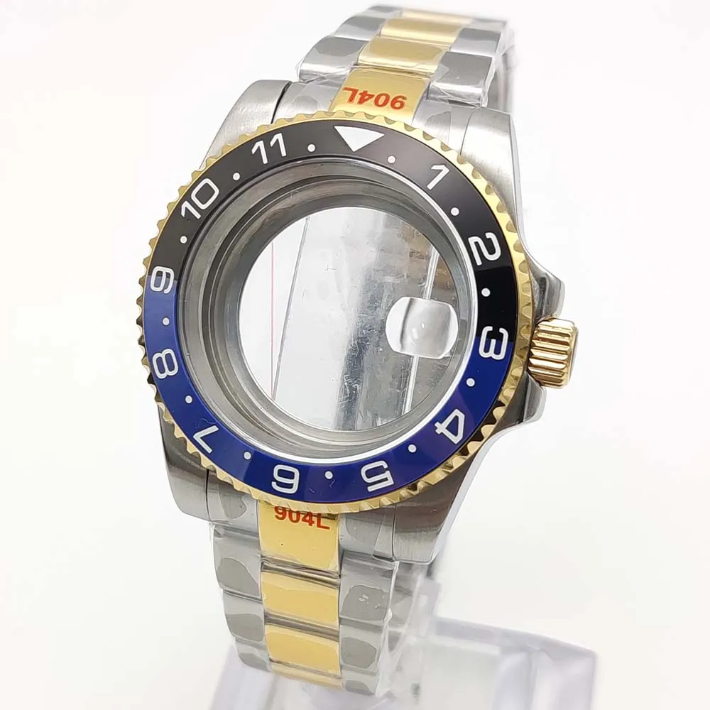 Men's Gold Sandwich Case Automatic Watch with Sapphire Glass, 40mm Water Resistant Design