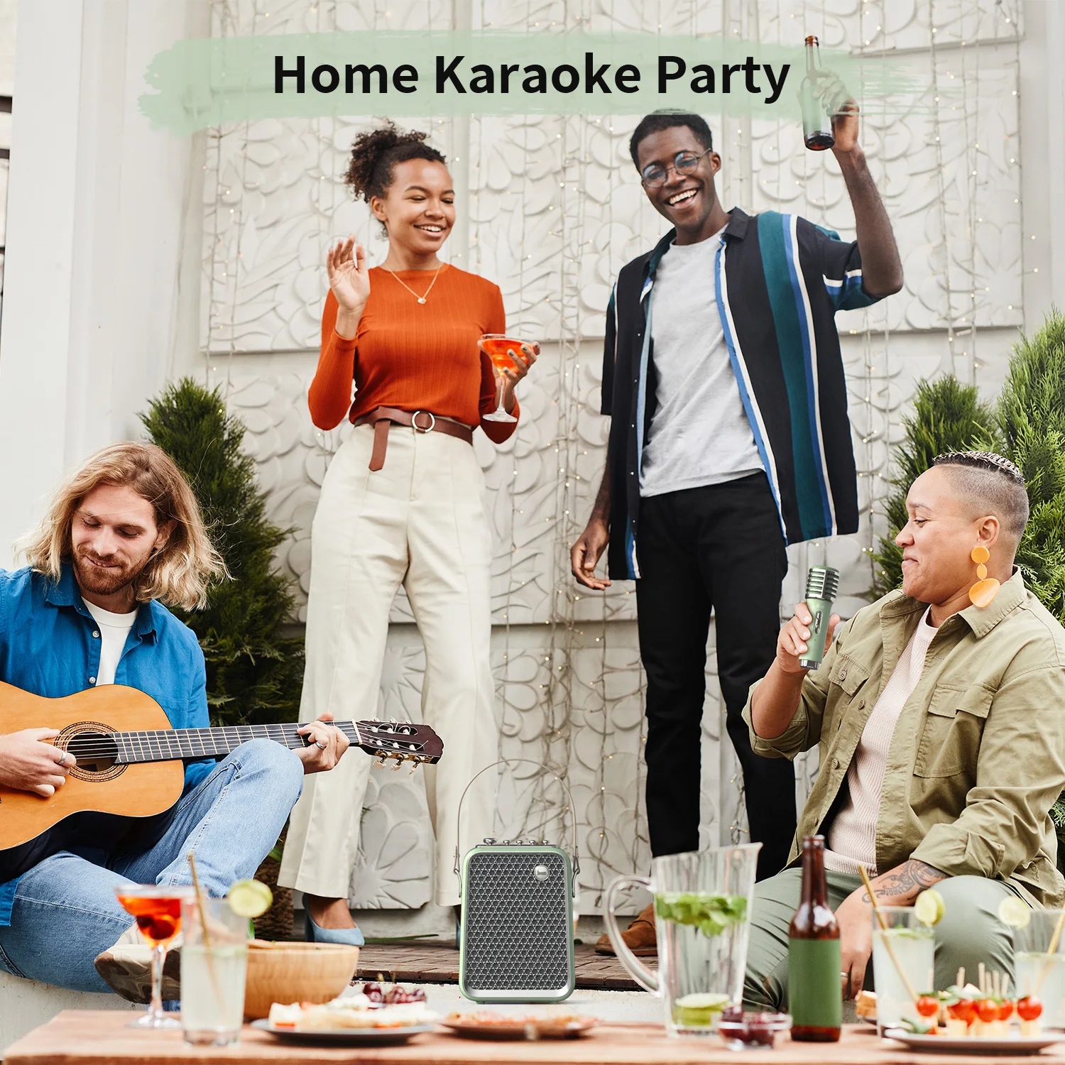 Divoom SongBird-HQ Portable Bluetooth Speaker 50W Powerful Sound with Karaoke Microphone Voice Change Mode 3