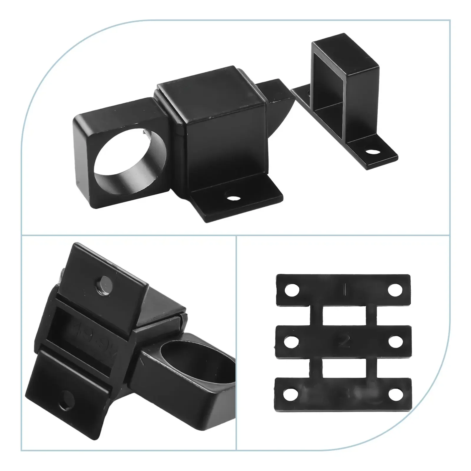 Door Latch Aluminum Alloy Security Automatic SASH Door Spring Bounce Lock Square Self-closing Bolt Spring Thumb Lock door latch