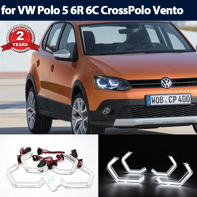 Anneaux Halo LED Angel Eyes, Style figuré DTM ultra lumineux, lumière du  jour, Volkswagen VW Polo 5, 6R, 6C, CrossPolo, Vento, accessoires de  voiture - AliExpress