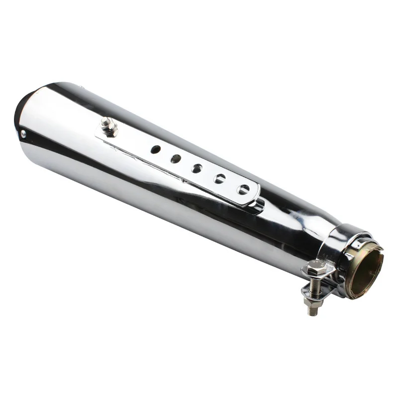 38mm-45mm Universal Motorrad Auspuffrohr Schalldämpfer Retro Klassische Galvanik für Cafe Racer CG125 SR400 CB500 VT500 CM300 – Detail 2