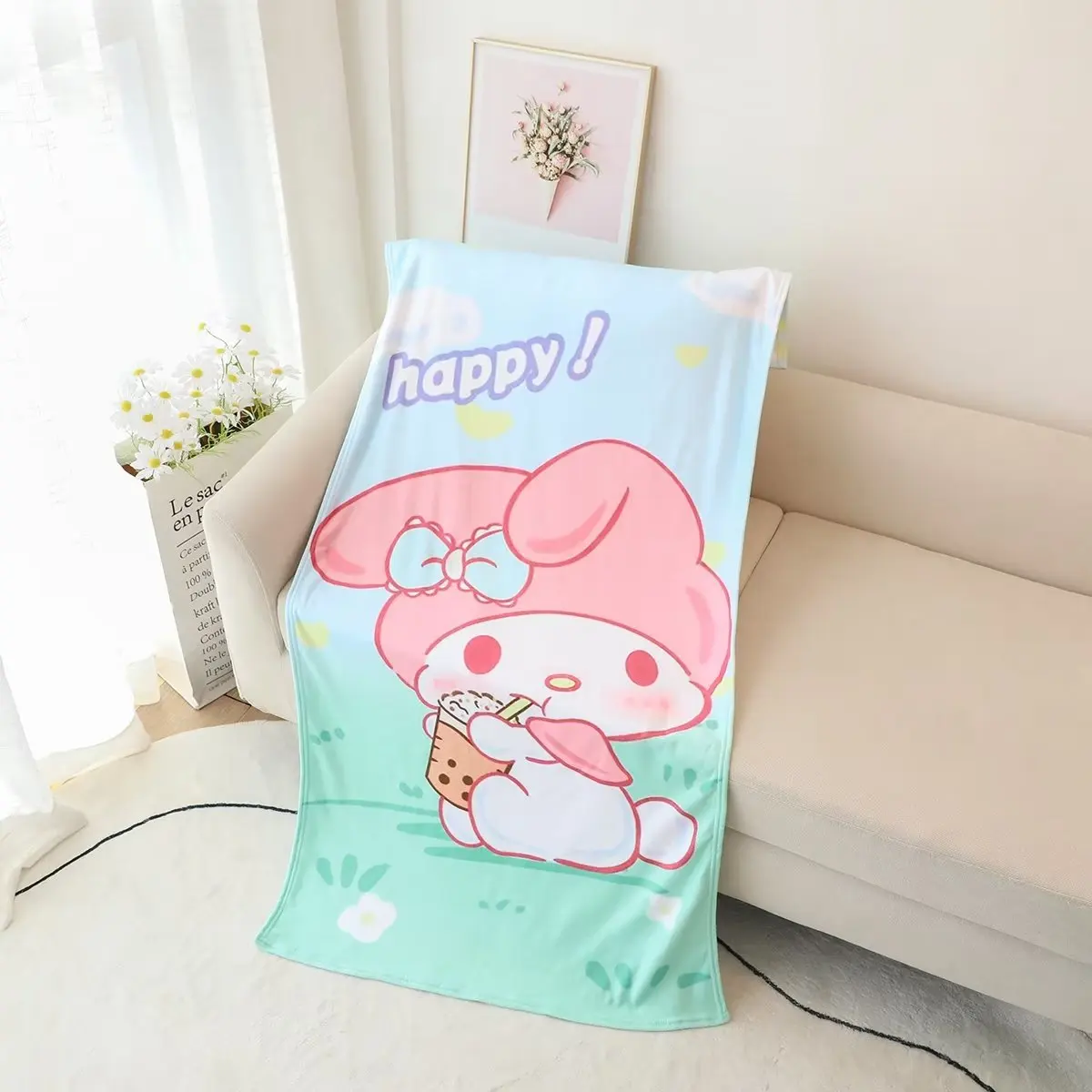 Sanrio Kawaii Cinnamoroll Kuromi My Melody Bath Towels Cartoon Children  Thickened Bath Towel Student Sports Cute Beach Towel - AliExpress