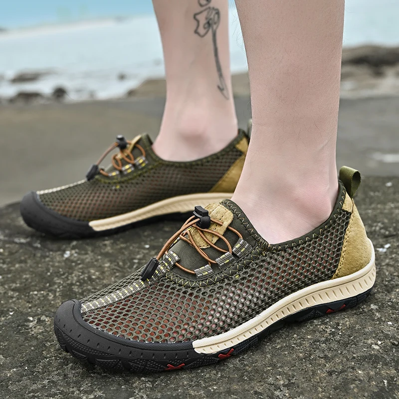 Men Casual Shoes Breathable Mesh Summer Sneakers Loafers