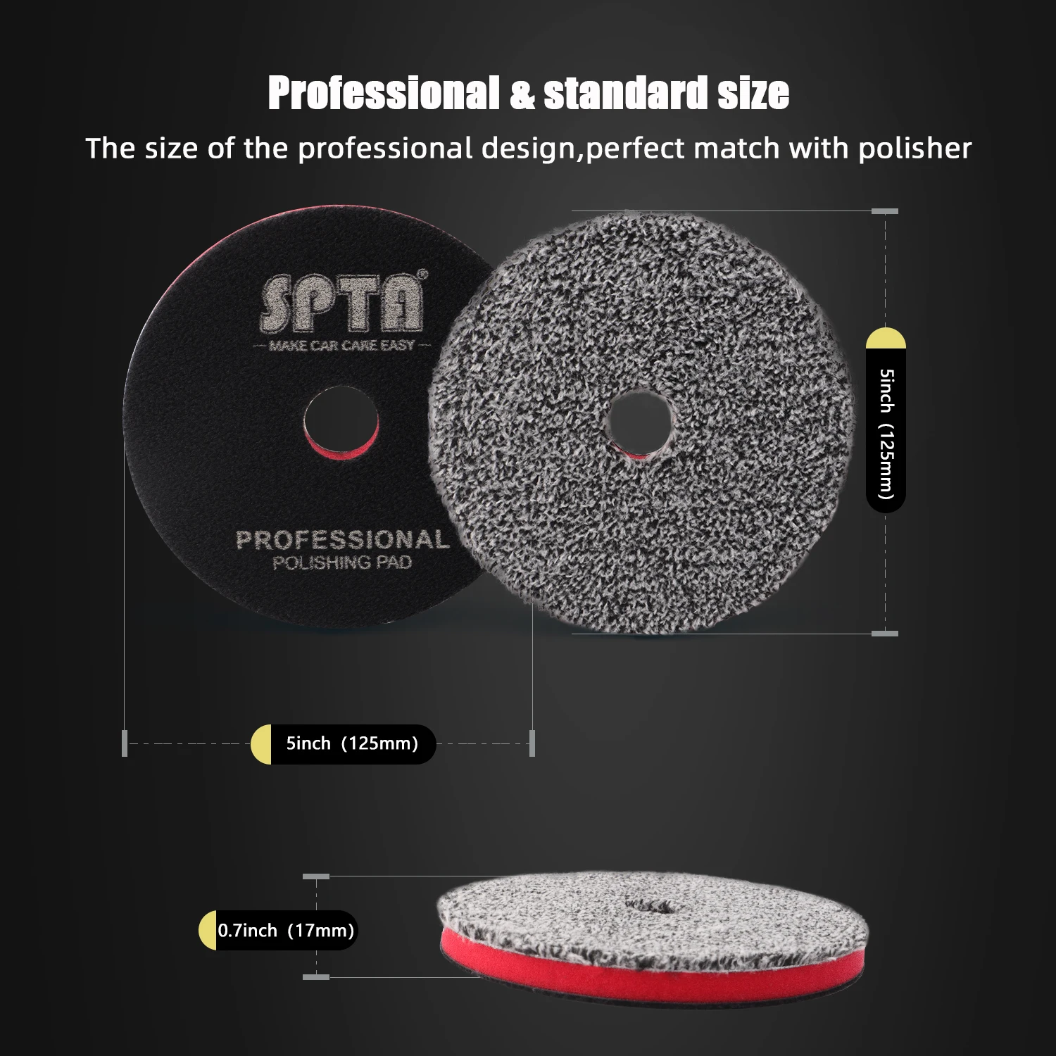 3"/5"/6" Microfiber Cutting Wax Removal Pad Detailing Wax Applicator Pad for Waxing/Polishing&Scratch and Vortex Removal Pad car polishing pad car polish pad car polishing sponge