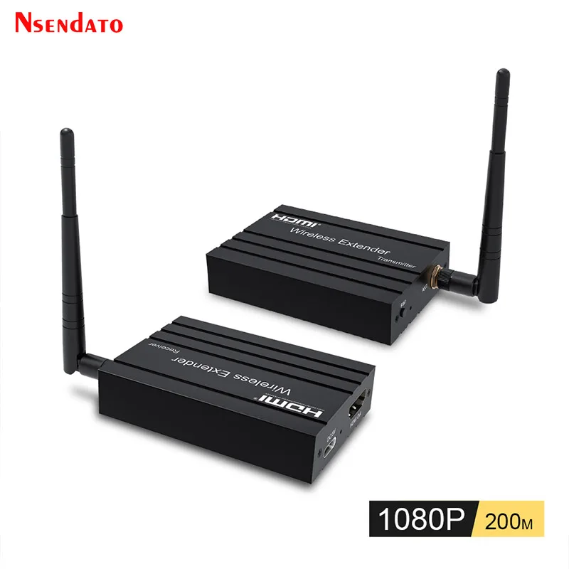 5G Wireless HDMI Video Transmitter and Receiver Extender 200m 1080P HDMI Wireless Display Screen Share Stick Adapter For PC TV
