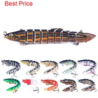 50Pcs Multi Knot Bait 10cm-10g-8# Blood Trough Bionic False Bait Multi-stage Road Sub Bait Loach 1