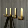 Brass Wall Hook Self Adhesive Brass Hooks Behind-door Key Clothes Hanger Hook J Shaped Towel Holder Bathroom Kitchen Accessories 1