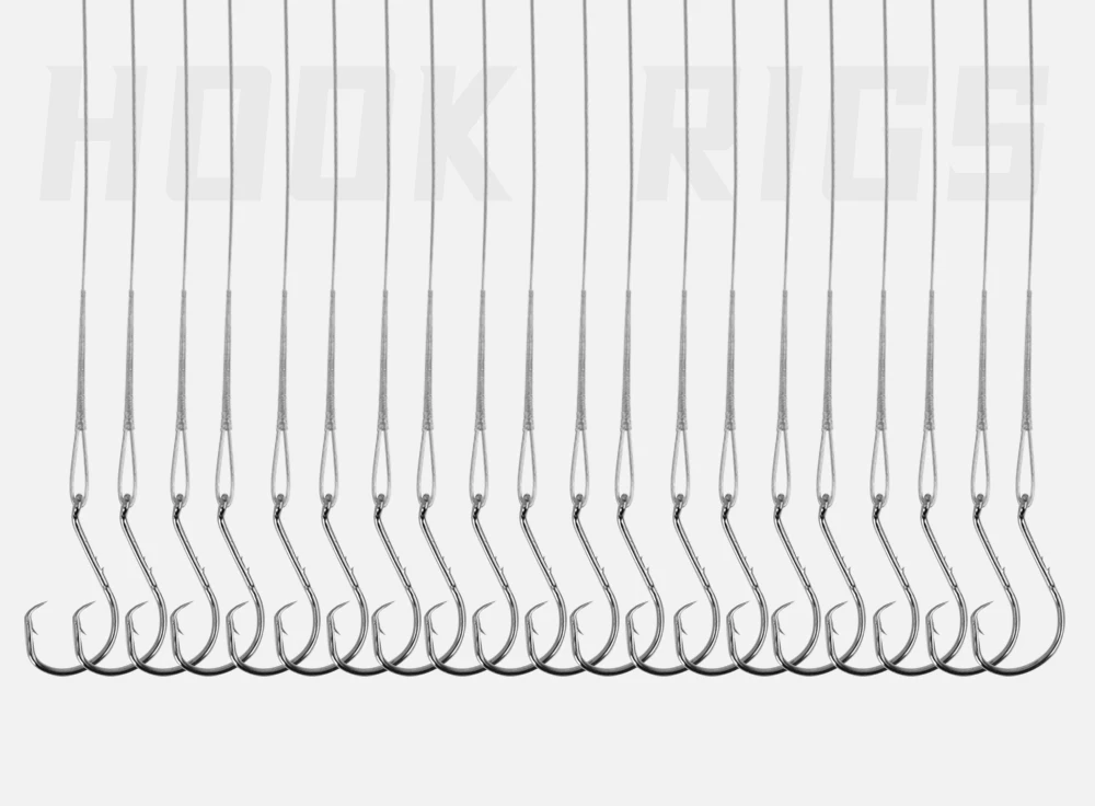 FTK 20PCS 16cm/23cm Anti-biss Stahl Draht Leinen Für Angeln 20LB-60LB Führer Angelschnur mit Haken Zubehör – Detail 12