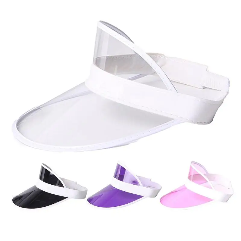 Women Man Transparent Summer Sun Visor Party Casual Clear Adult Sunscreen Cap Sunhat Unisex Outdoor Hat