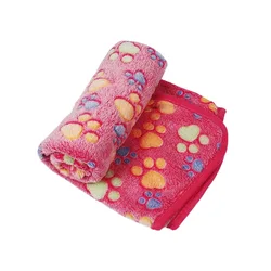 Luxurious Fluffy Cartoon Pet Blanket - Warm and Cozy - M - 76x52cm (Pink)