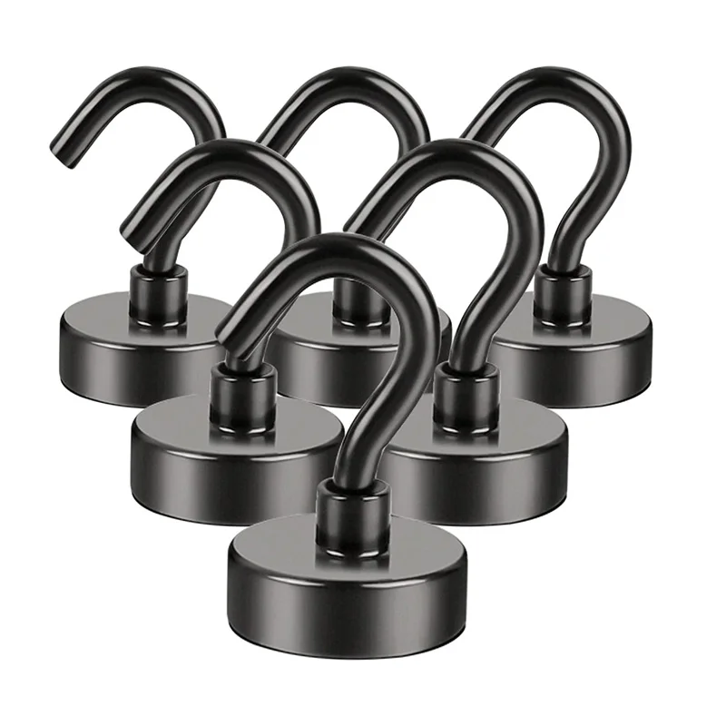 Ganchos Magnéticos do Ímã do Neodímio dos Peças D25 mm Gancho do Anel do Ímã Ganchos Resistentes da Parede Cabide o Dever Super Forte dos Ganchos do Ímã do Neodímio para a Garagem 6