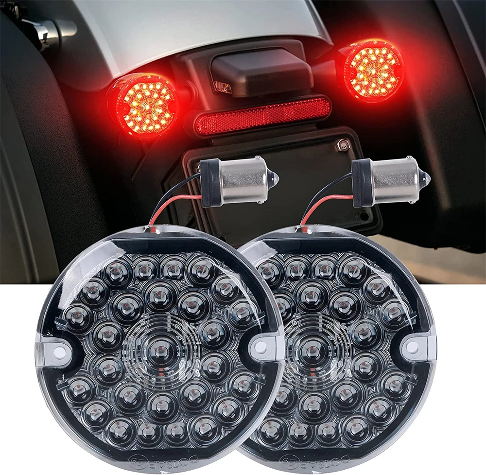 

3-дюймовые передние/задние мотоциклетные светодиодные сигналы поворота 1/4 светодиодный ходовые огни для Road Glide,Road King Classic,Ultra Classic