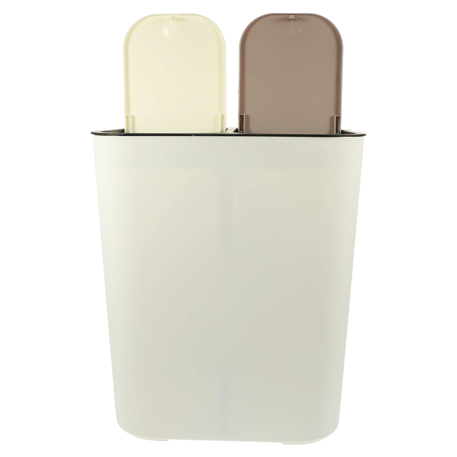 

1Pc Dual Compartments Trash Bucket Dry Wet Classified Trash Can Dual Waste Bin Double Trash Can Recycling Garbage Can