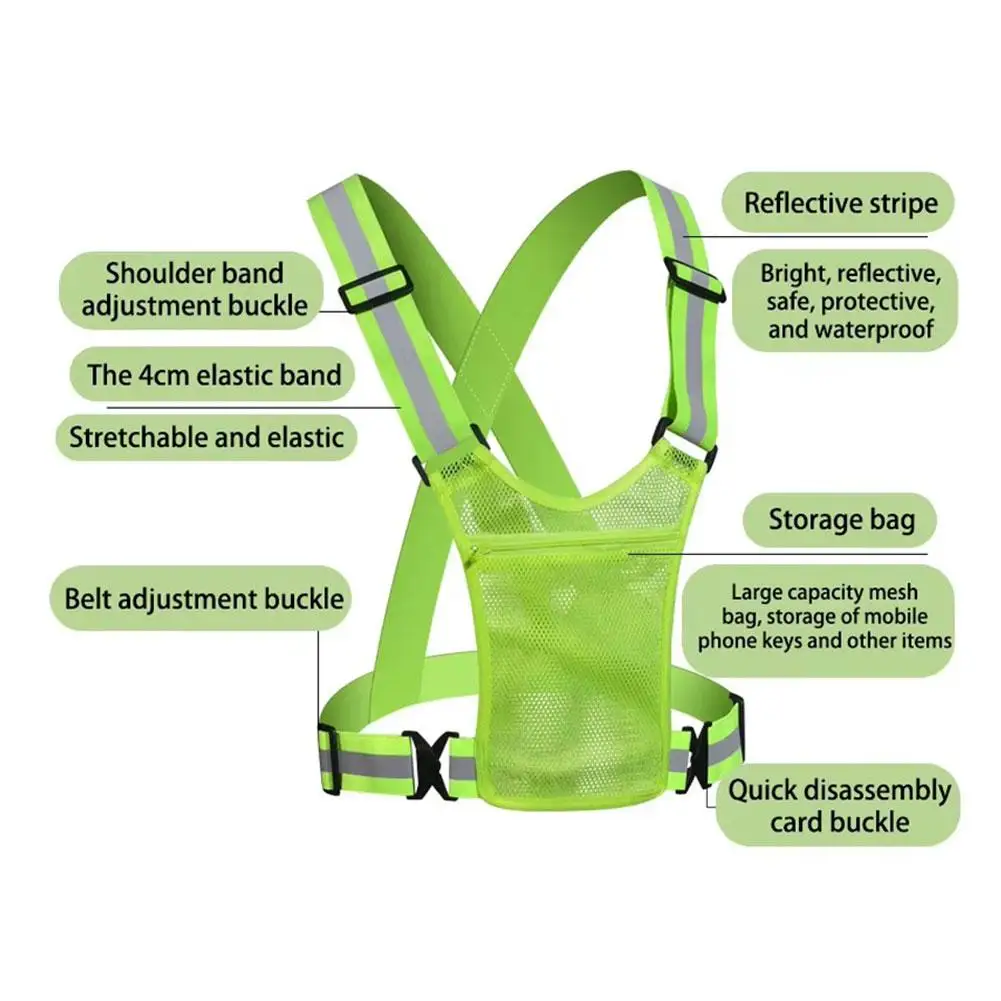 Unisex High Visibility Safety Vest for Cycling and Running