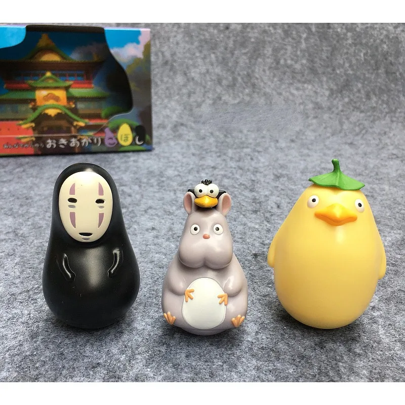 

Cute Anime Spirited Away No Face Man Tilting Doll PVC Action Figure Cake Decoration Ornaments Accessories for Kids Gift