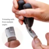 New Stainless Steel Nail Clipper Curved Large Opening Anti-splash Nail Trimmer Ergonomic Design Pedicure Tools for Men &Women 4