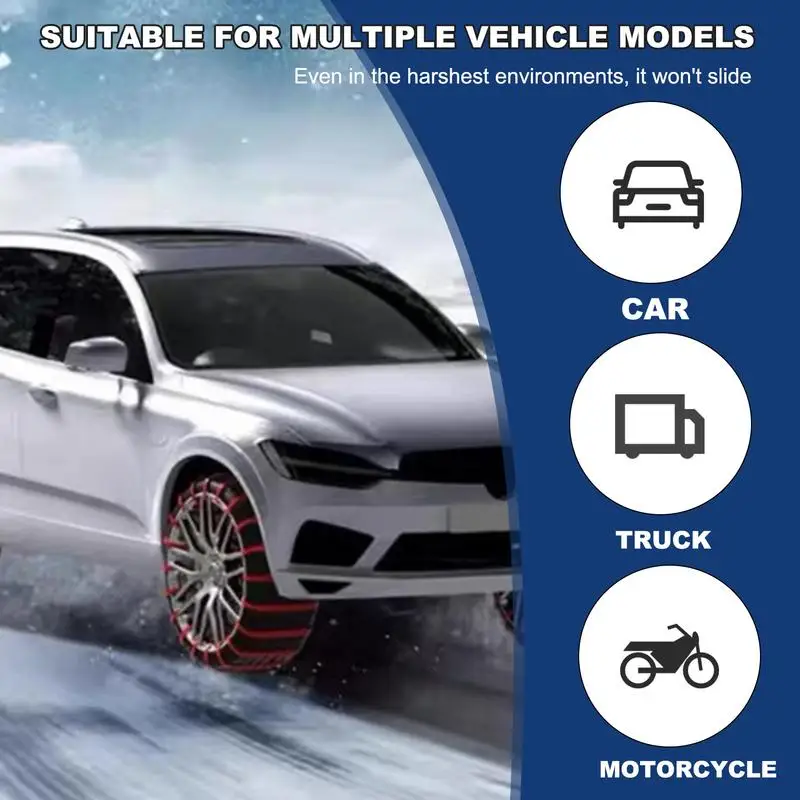 Tire Snow Chains Wear-resistant Car Tire Chain Automotive Snow Socks for Tires Traction Device for Winter Accessory