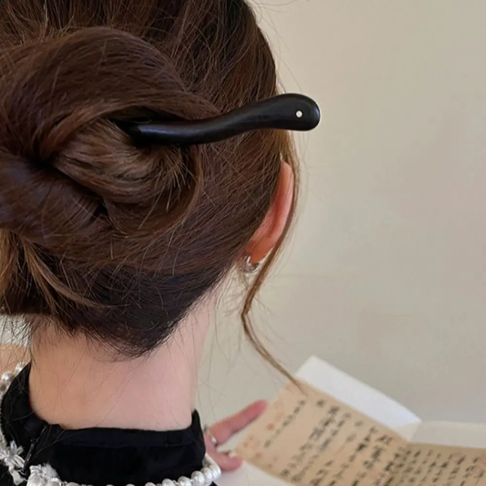 Hair Accessories Headdress Headwear Disk Hair Hanfu Hairpin Chinese Style Hair Fork Wooden Stick for Girl
