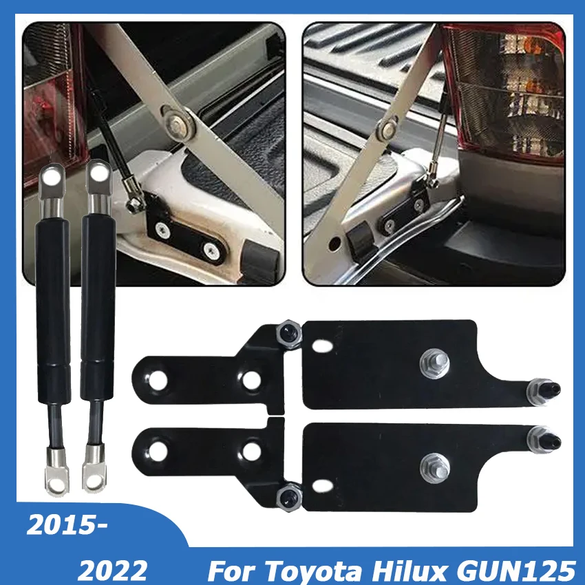 

2PCS For Toyota Hilux GUN125 126 Revo 2015-2022 Rear Trunk Tailgate Slow Down Damper Gas Shock Assist Struts Bar Car Accessories