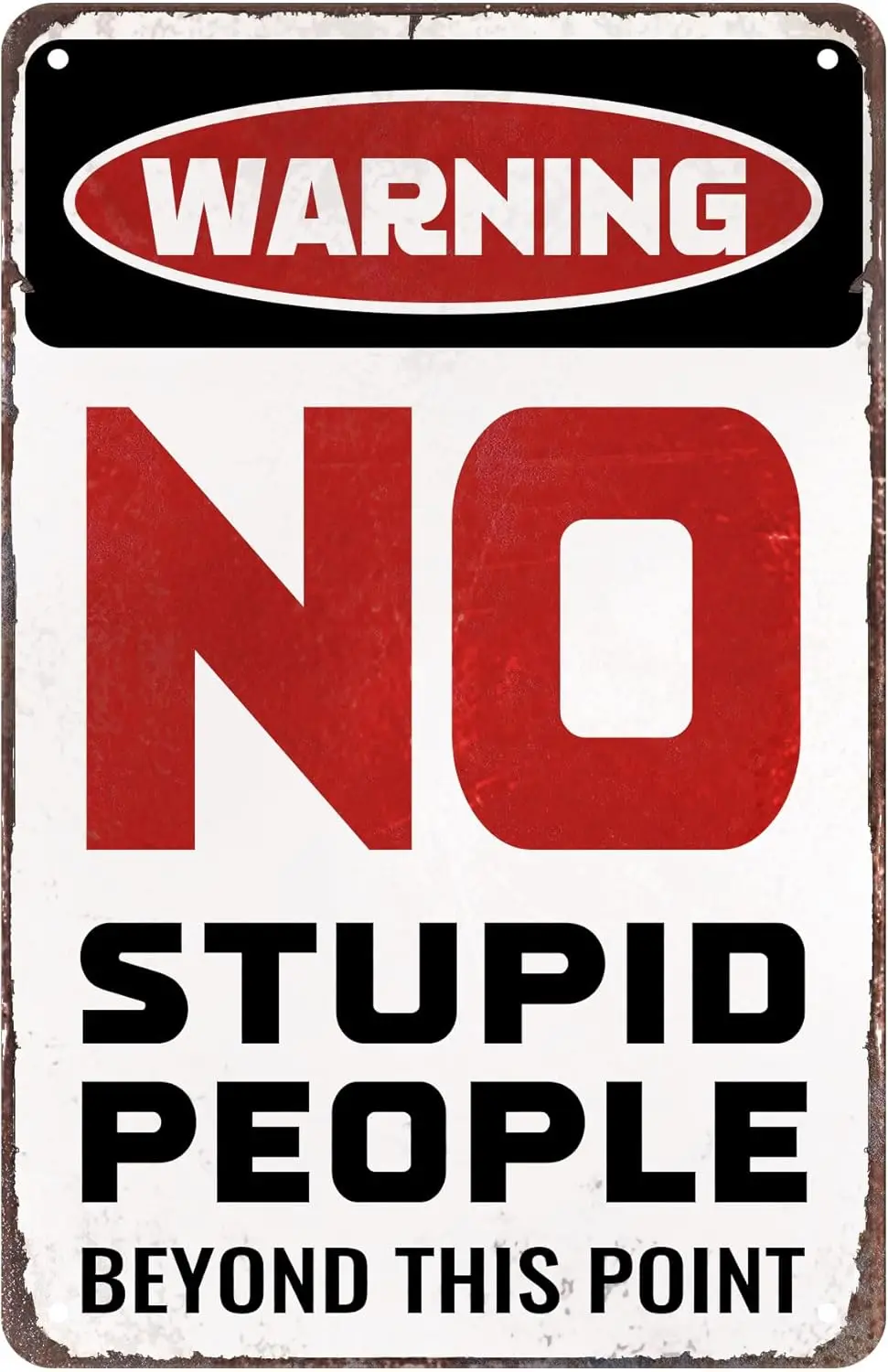 

Предупреждение знак-нет глупых людей за пределами этой точки-забавные металлические постеры Ретро Декор винтажный жестяной знак настенная табличка бар гаражная пещера