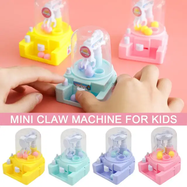 Mini Claw Machine Dolls Balls Catcher Kids Desktop Interactive Toys Children Doll Crane Clip Candy Catcher Machine Toy For M0Q2