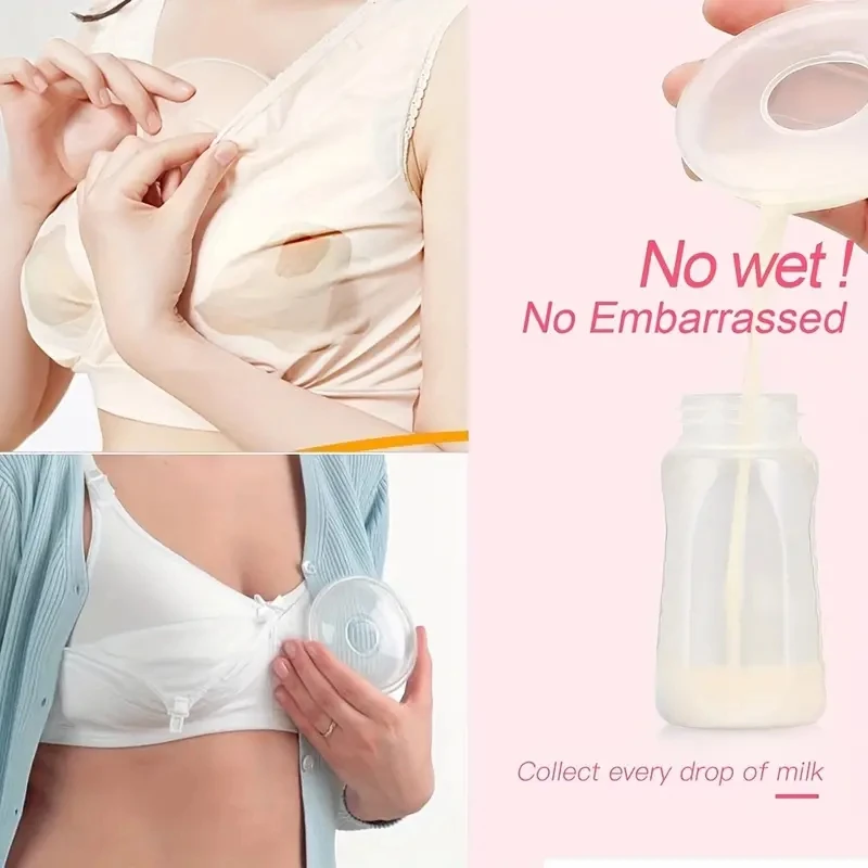 Breastfeeding Breast Pads Postnatal Breastmilk Washable Silicone Wearable Breast Pads Soft & Comfortable 2
