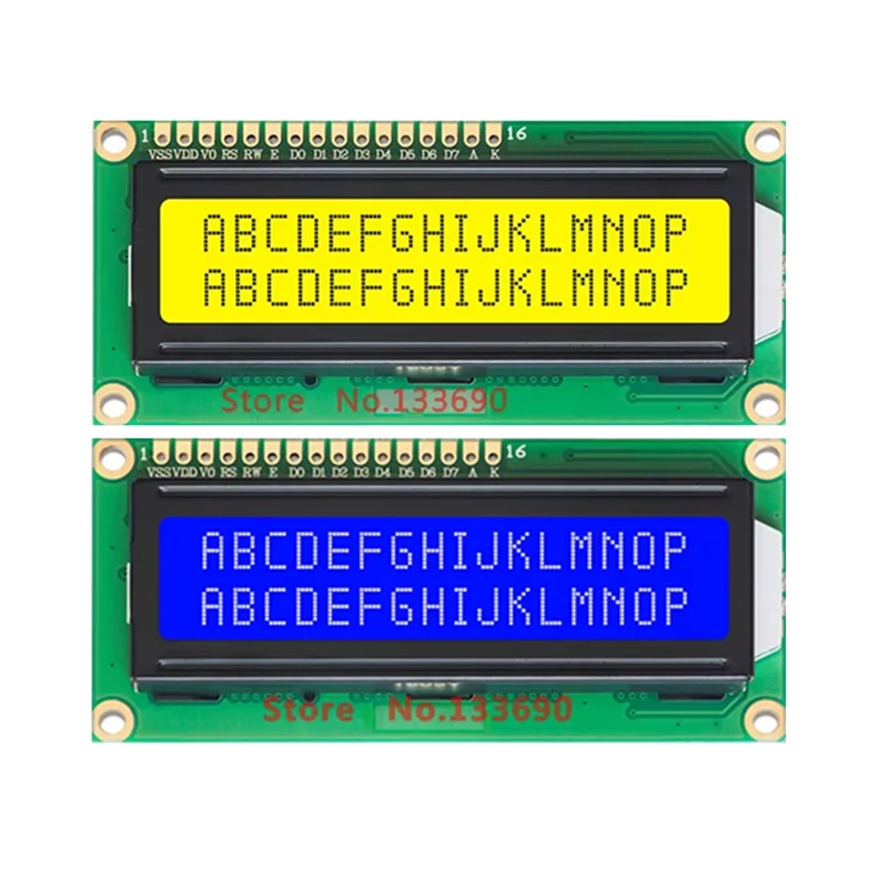 3.3V 5V 1602 16X2 LCD Display Module HD44780 Chip Yellow Or Blue Screen IIC Adapter For SPI or Paraller 51 STM MCU Project display module lcd display module