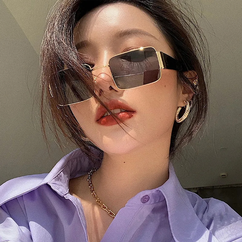 

New Retro Square Sunglasses Men and Women Trendy Hip-hop Sunglasses Eyewear Gafas De Sol Para Mujeres Lentes De Sol Para Hombre
