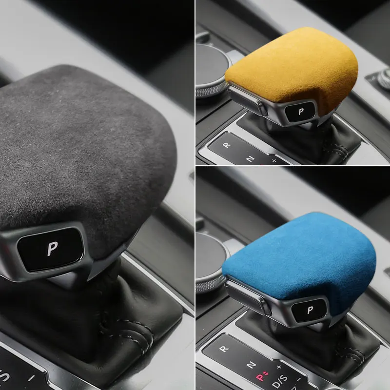 

Alcantara Car Interior Gear Shifter Cover For Audi A4 A4L A6 A6L A7 Q5 SQ5 Q7 Q8 Protector Trims Stickers Auto Accessories