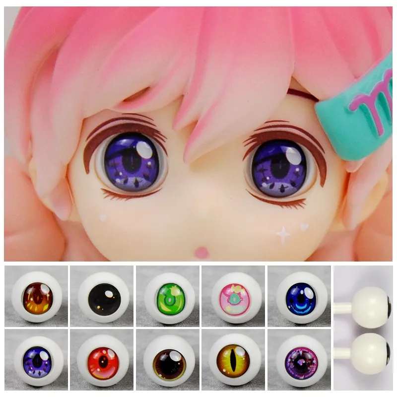 ColorfulBJDDollEyesResin12mmColorContactLensesDIYHandmade