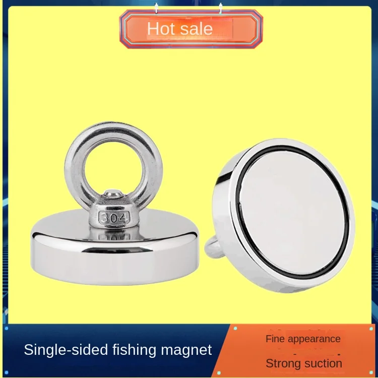 Strong Search Magnet 3 in 1 NdFeB Neodymium Magnets Rare Earth Salvage Magnetic Ring with No-hole has Stronger Magnetism